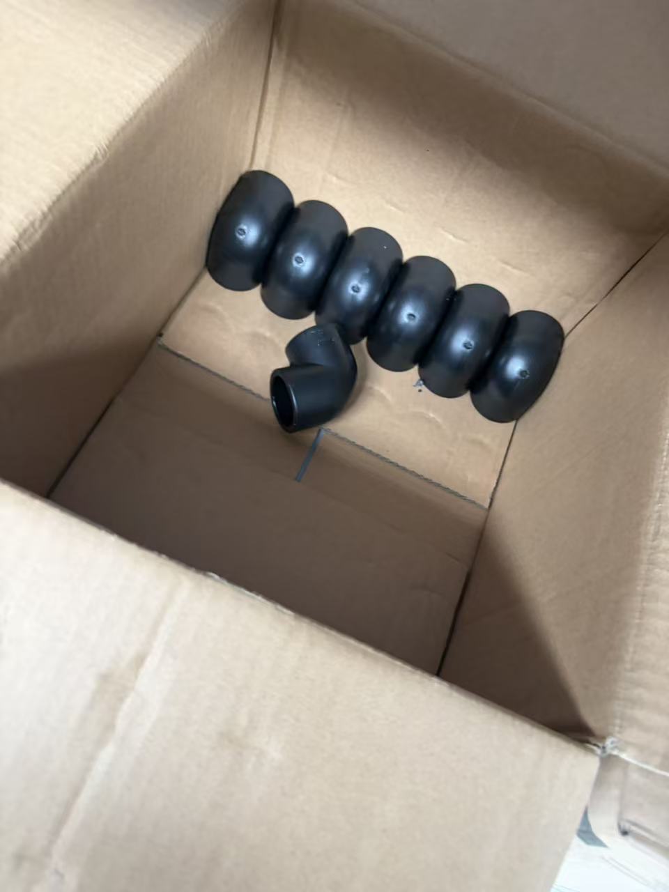PE fittings prepared for packing